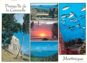 Cartoline: Martinique - Presqu'ile de la Caravelle - Multivues - CPM - oblitération ronde - Voir Scans Recto-Ve